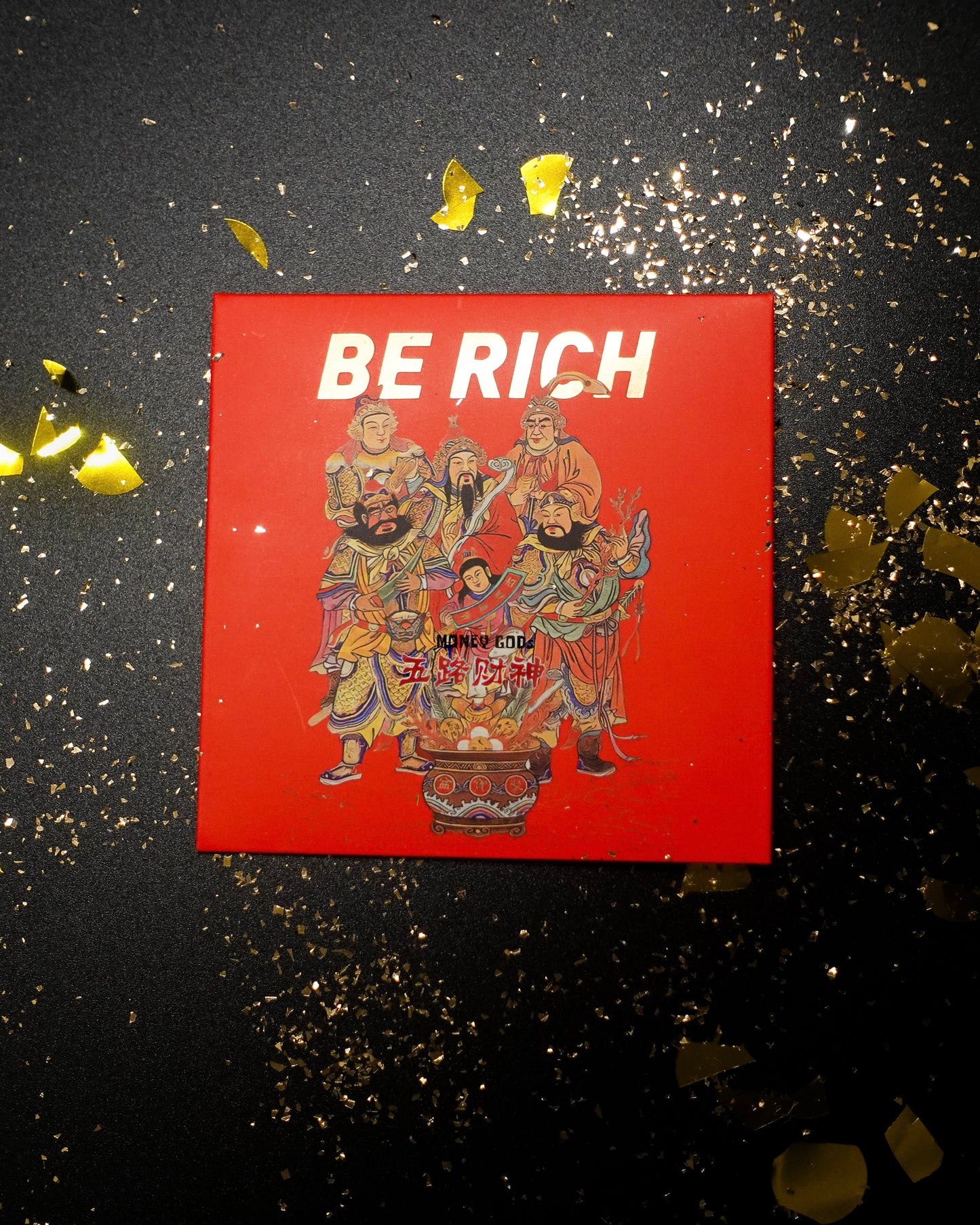 BE RICH - 5 Money Gods Red Envelopes (6pc)